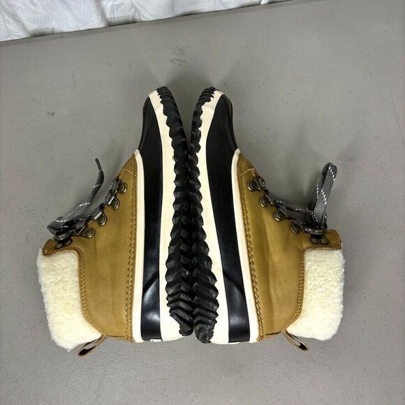 JBU Waterproof Duck Boots Womens Size 7 M Tan Black Lace Up Winter Ankle - Picture 4 of 10